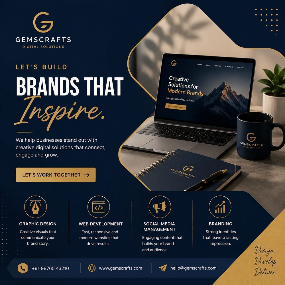 Social media creative promoting a brand's digital services